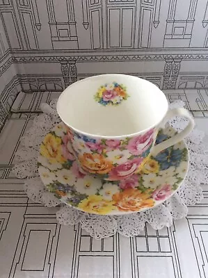 Buy Roy Kirkham 1993 Large China Cup/Saucer.used Only For Decoration.Petite Fleur. • 7£