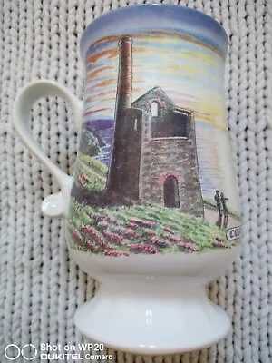 Buy Pottery Mug Decorated With Scenes Of Cornish Tin Mines. Presingoll Pottery • 5.99£