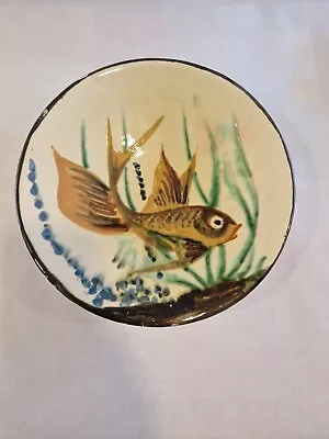 Buy PUIGDEMONT Catalan Ceramic Terracotta Varnished 1960 Fish Plate 31cm / Fish • 46.33£