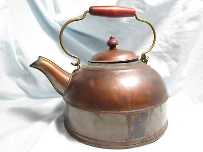 Buy Vintage Revere Ware Copper Tea Pot - Wood Handle & Top Knot* • 13.42£