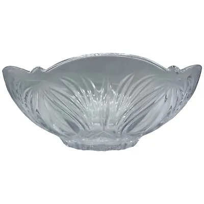 Buy Vintage Cut Glass Scalloped Edge Bowl 3  H X 8  D Candy Dish Serving • 23.05£