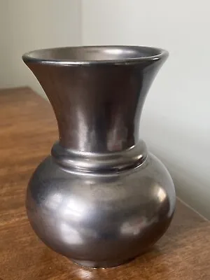 Buy VINTAGE 1970s PRINKNASH Pottery Pewter Grey Glazed Vase MCM • 15£