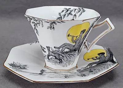Buy Melba Bone China Pan / Puck With Pipe & Lambs Art Deco Tea Cup & Saucer C.1930s • 156.12£