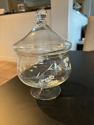 Buy Vintage Glass Sweet Jar With Lids • 7£