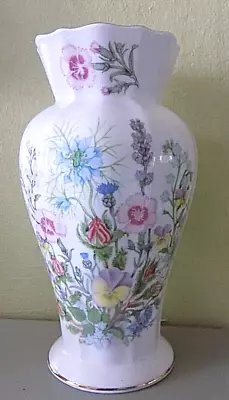 Buy AYNSLEY 'Wild Tudor' Bone China Vase 17cm / 6 1/2ins Tall Fluted Top FREEPOST • 7.99£
