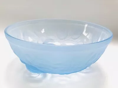Buy Art Deco Frosted Blue Glass 'Lambton Rose' Bowl By Jobling No 787872 • 25£