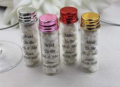 Buy Personalised Glass Bottle Wedding Favours - Mint To Be • 17.86£