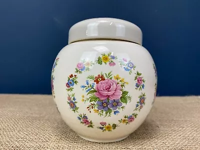 Buy Vintage Sadler English Pottery Floral Lidded Ginger Jar • 15£