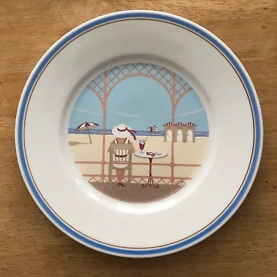 Buy Richard Ginori Porcelain Decorative Plate - Art Deco Style – Beach Seaside Scene • 26£