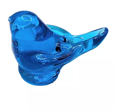 Buy Vintage Bluebird Of Happiness Candle Holder Signed 1990 Blue Art Glass Bird • 7.57£