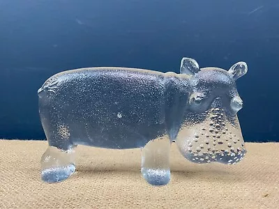 Buy Large Kosta Boda Bertil Vallien Swedish Glass Zoo Series Hippo Figurine • 35£