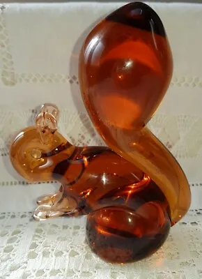 Buy WEDGWOOD Amber Glass Squirrel Paperweight • 22£
