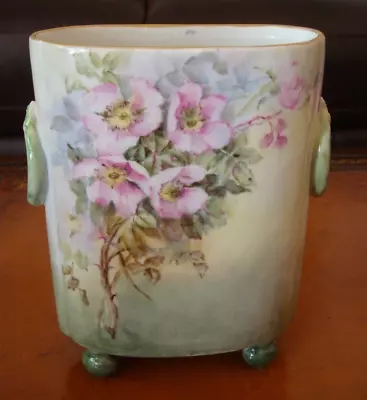 Buy Antique Limoges W. Guerin Hand Painted Vase Cachepot, Floral, Wild Roses, 8  • 94.95£