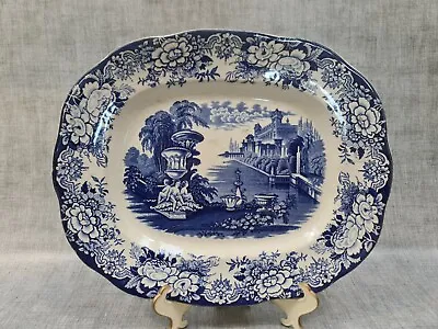 Buy Antique John Ridgeway Blue & White Transfer Ware Platter • 39.99£