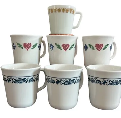 Buy 6 Corning Ware & 1 Pyrex Vintage Coffee Tea Cups Mugs (7) Total • 26.55£