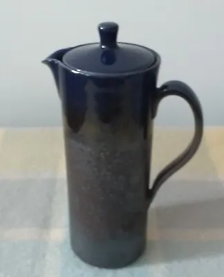 Buy Rye Pottery 1970s Coffee Pot Dark Blue Metallic Glaze Height 24.5cm • 10£