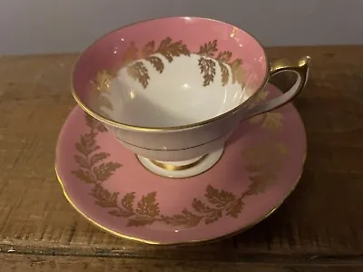 Buy Aynsley Pink & Gold Cabinet Cup & Saucer • 34.99£