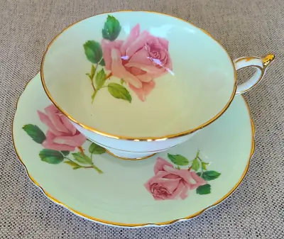 Buy Paragon Teacup & Saucer Set With Huge Floating Cabbage Roses Antique • 80.51£