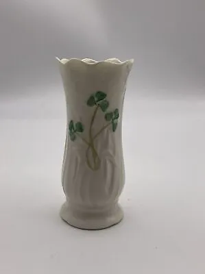 Buy Vintage Belleek Bone China Shamrock Vase • 12.50£