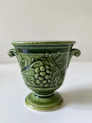 Buy Vintage Holkham Pottery Posy Vase Urn Grape Design 3.5” • 11.99£