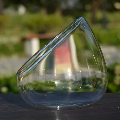 Buy Slant Glass Plant Bowl Cut Bubble Fish Terrarium Candy Jar Vase Home Decor • 11.37£
