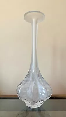 Buy LALIQUE Claude Frosted Etched Crystal Soliflore Vase 13  Tall • 283.50£