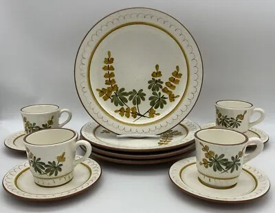 Buy 12 Pc Set Service For 4 Stangl Pottery Golden Blossom 60s-70s Dinnerware Plates • 85.24£