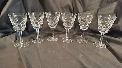 Buy Waterford Crystal,ashling, Set Of Six Red Wine Glasses, Etched Mark. • 120£