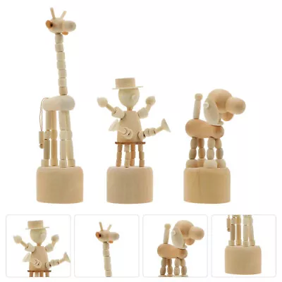Buy  3 Pcs Wooden Animal Ornaments Toddler Toy For Kids Toddlers Toys Chinese Decor • 11.39£