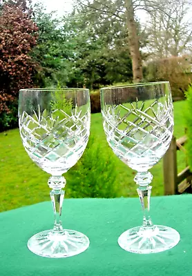 Buy Vintage Galway Crystal Water Goblet  TARA  DESIGN (Cut Base) EXCELLENT Signed • 27£