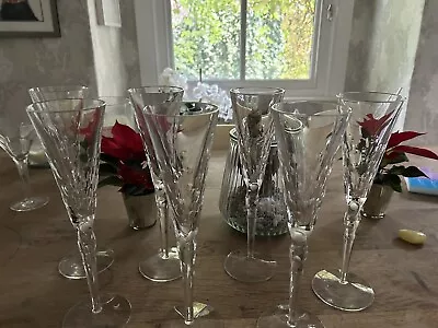 Buy Lead Crystal Champagne Flutes £50 Per Glass Identical To Waterford Elberon. • 50£