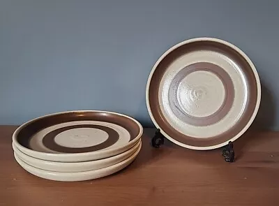Buy Set Of 4 Vintage 1970s DENBY Potters Wheel Side / Dessert Plates Denby Stoneware • 15£