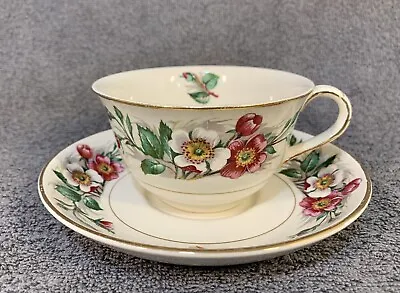 Buy Maddock England China Small Teacup & Saucer Vintage Montana Pink /white Flowers • 8.16£