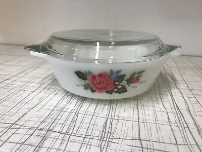 Buy Vintage Cottage Rose JAJ  Pyrex Casserole Dish Bowl With Lid 505 • 14.50£
