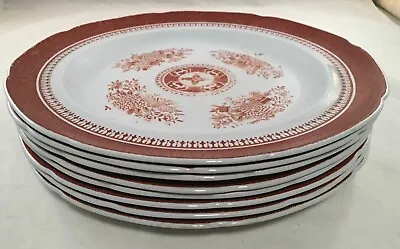 Buy Vintage Copeland Spode Fine Stone China Fitzhugh Red Pattern Dinner Plate Set • 331.88£
