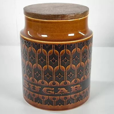 Buy Hornsea Heirloom Brown Sugar Jar Vintage Ceramic Storage Canister 6” 1978 70's • 14.99£