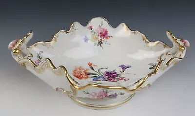 Buy Large 19th C. KPM Berlin Ornate Porcelain Centerpiece Bowl Rococo German Antique • 397.65£
