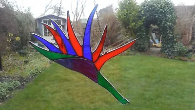 Buy Stained Glass Bird Of Paradise Flower Suncatcher Or Wall Mount. • 46£