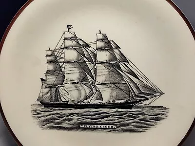 Buy Grays Pottery Staffordshire Fondeville Flying Cloud Ship Sailboat Plate • 23.72£