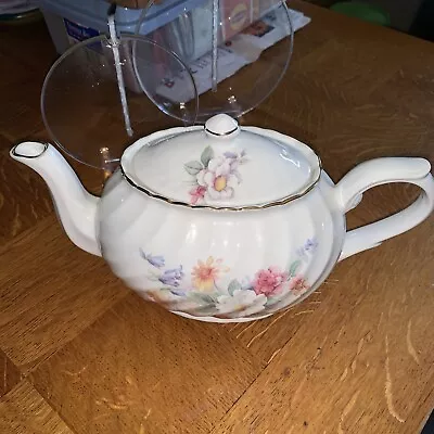 Buy Vintage ~ Arthur Wood & Son ~ Floral China Teapot ~ 6312 ~ Stafordshire England  • 18.96£