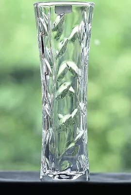 Buy Beautiful Thomas Webb Crystal Trailing Leaves Design Slender Vase  • 16.99£