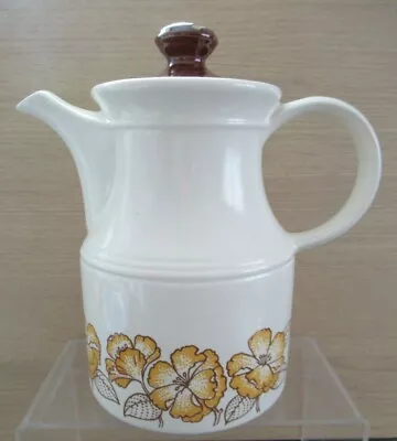 Buy Vintage Biltons Coffee Pot Yellow Poppy / Rose Flower Design - Perfect • 12.49£
