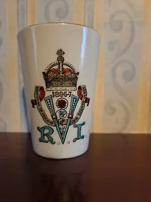 Buy Goss Crested China Beaker 60th Year Of Reign Of Queen Victoria • 4.99£