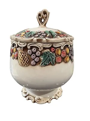 Buy Vintage 1958 Lefton Della Robbia Covered Cookie Jar Floral Design. Small Flaw • 11.38£
