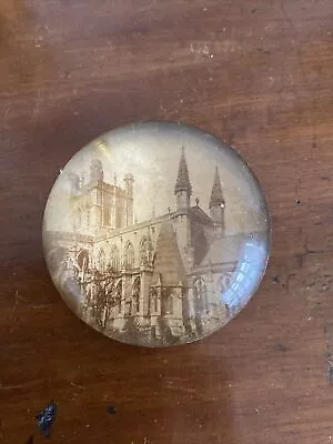 Buy Lovely Antique Paperweight With Picture Of A Church • 10£