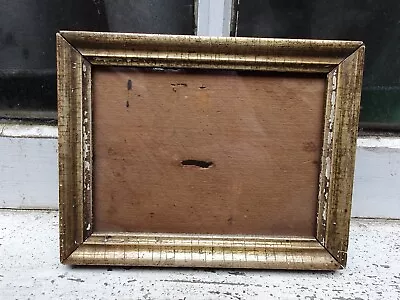 Buy ANTIQUE VICTORIAN 19TH C CRACKLE GOLD GILT PHOTO PICTURE FRAME 5 3/4’’ X 7 1/4’’ • 39.95£