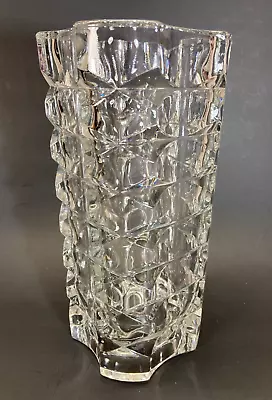 Buy Luminarc Clear Heavy Glass Crystal Vase Mid Century Modern France 9  Beautiful • 81.65£