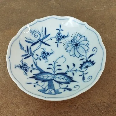Buy Antique Or Vintage Meissen, Small Bowl / Dish, Blue Onion Pattern, 12.5cm • 6.95£