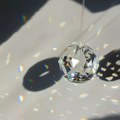 Buy Suncatcher Crystal Hanging Glass Prism Window  Ball 23 X 21mm Fengshui • 2.75£
