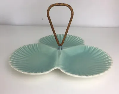 Buy Art Deco Pastel Green Shell Shaped Trio Serving Seafood Desserts Nuts Dish • 25.50£